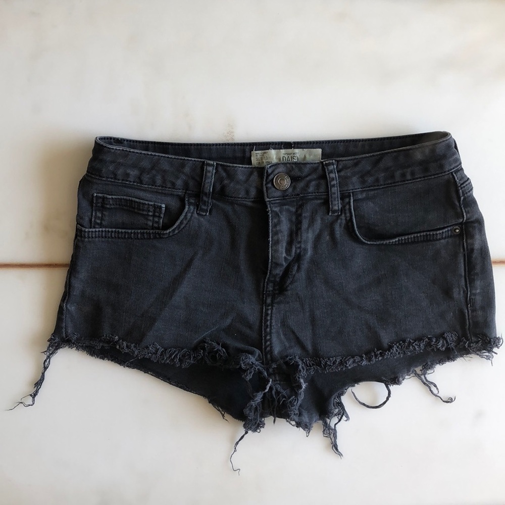Top Shop Black Jean Shorts